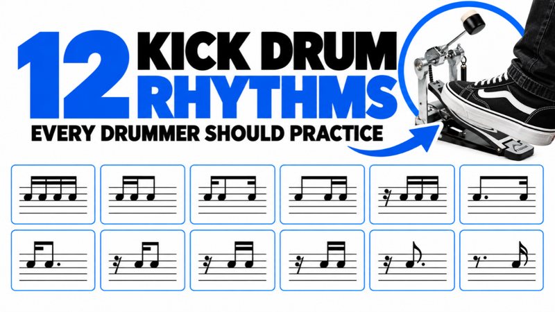 12 Rhythms On The Kick Drum – Drum notation Workout