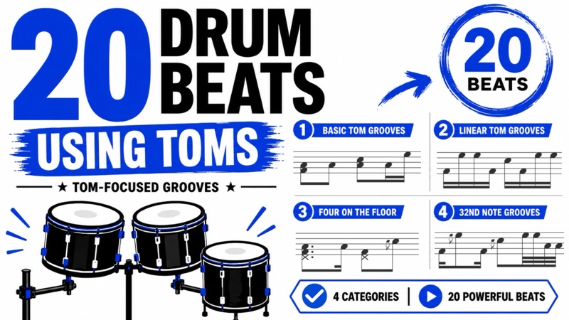 20 Tom-Driven Drum Beats – Groove Practice Beyond the Hi-Hat