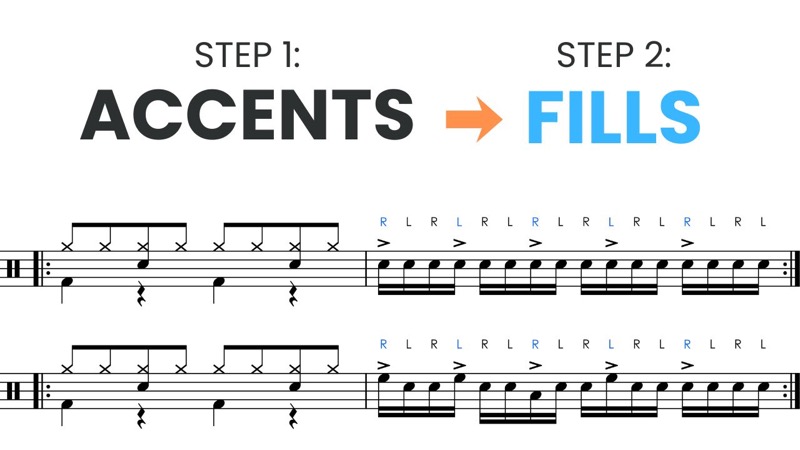 Building great drum fills with accents #1