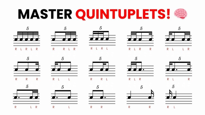 Master All Quintuplet Rhythms (With Sticking Notation)