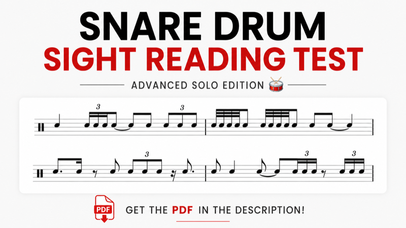 Snare Drum Sight Reading Test – Advanced Solo Edition