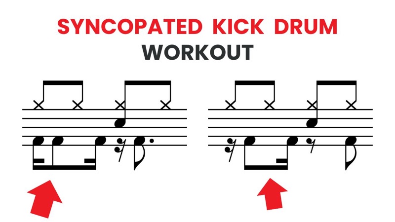Syncopated Bass Drum Workout – 60 – 90 – 100 BPM